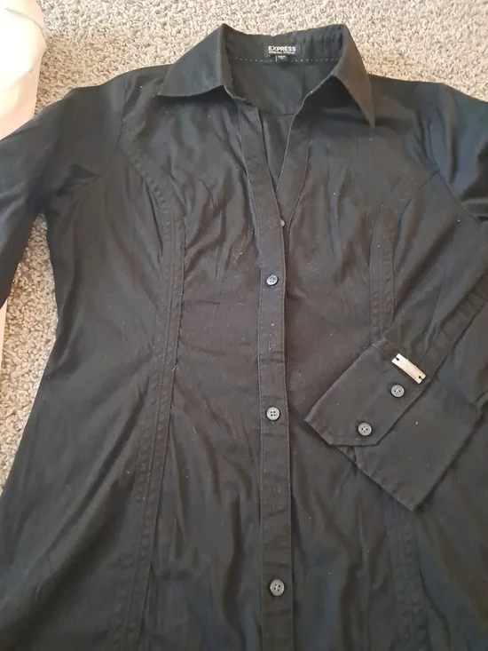 Express Men's White Button-Down Shirt - Classic Fit - Picture 13 of 13